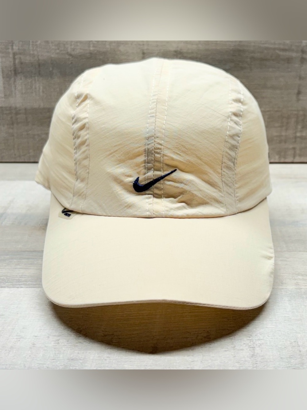 Nike Men’s Cream Performance Cap with Black Swoosh - Picture 3 of 7